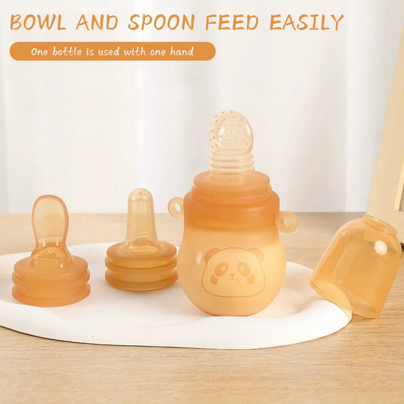 3 STKS 90 ml siliconen babyvoeding zuigfles multifunctionele aanvullende voedsel zuigfles, zuigfles