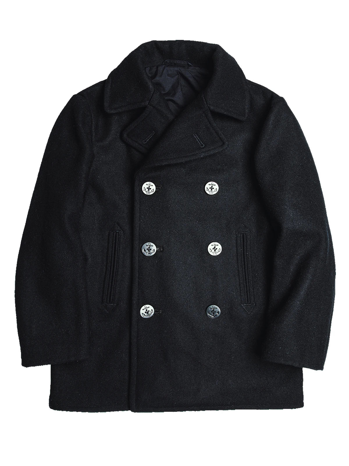 Casaco de ervilha duplo breasted masculino Red Tornado Trench Coat curto com gola entalhada 740 sobretudo de mistura de lã