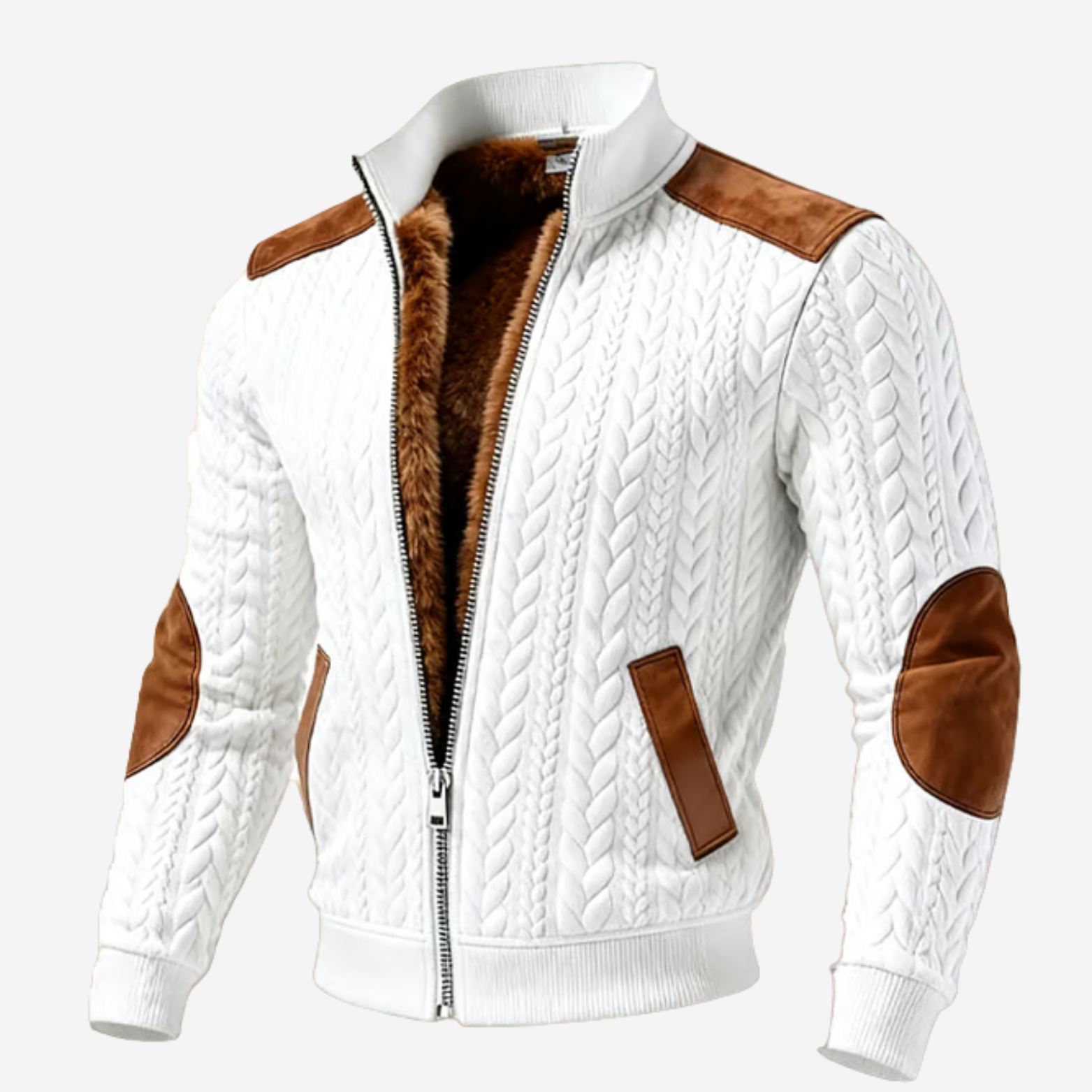 The Algoma – Suede-Trim Cable Jacket