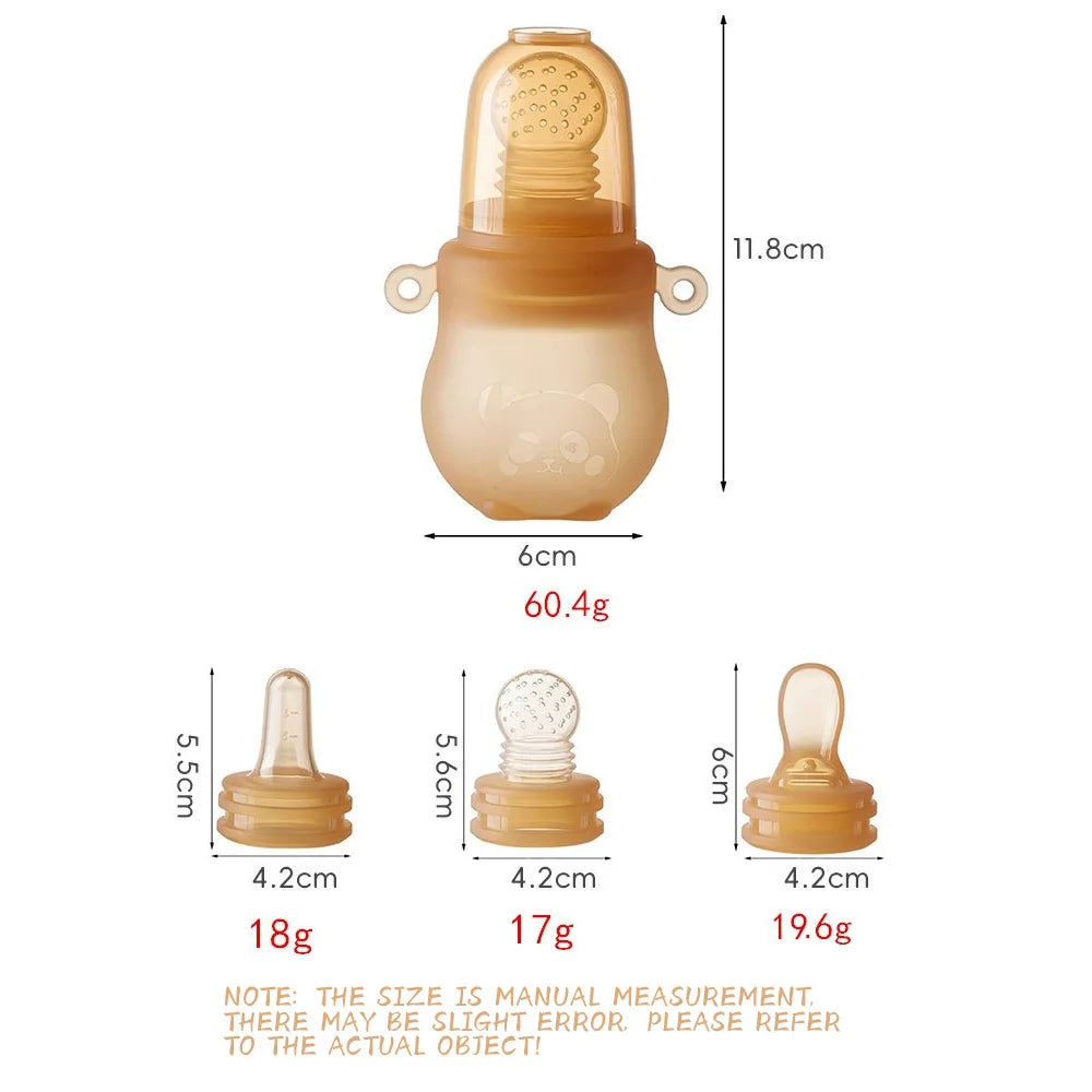 3 STKS 90 ml siliconen babyvoeding zuigfles multifunctionele aanvullende voedsel zuigfles, zuigfles