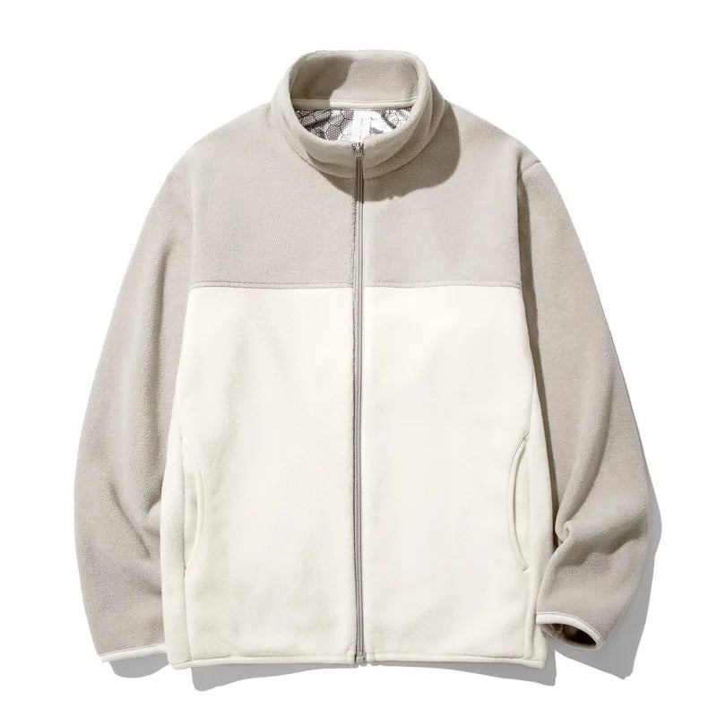 Graphene Fleece Jacket Men's Autumn Winter Thickened Zipper Hooded Coat Couple's Stand Collar Fleece Zipper Open Cardigan