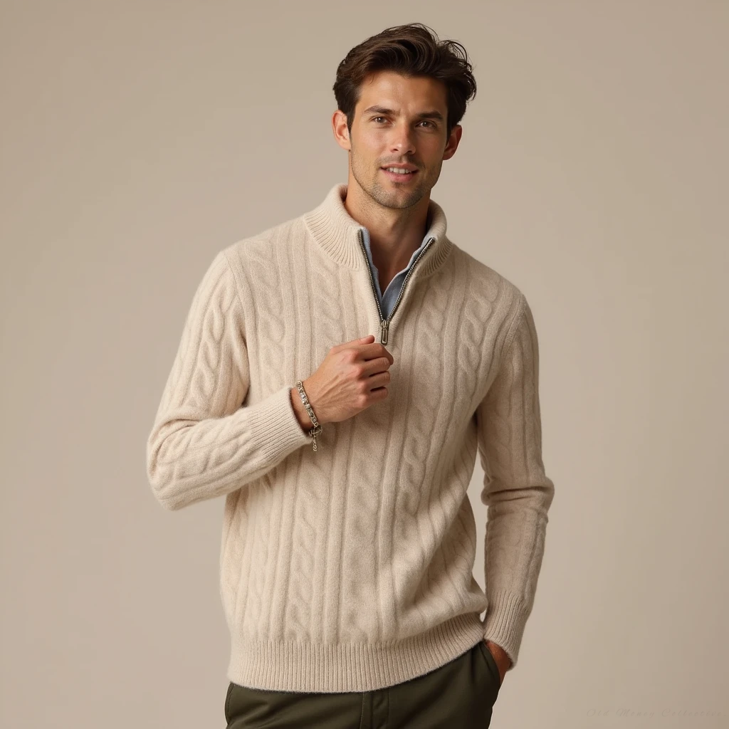 Aspen Cashmere Half-Zip Pullover