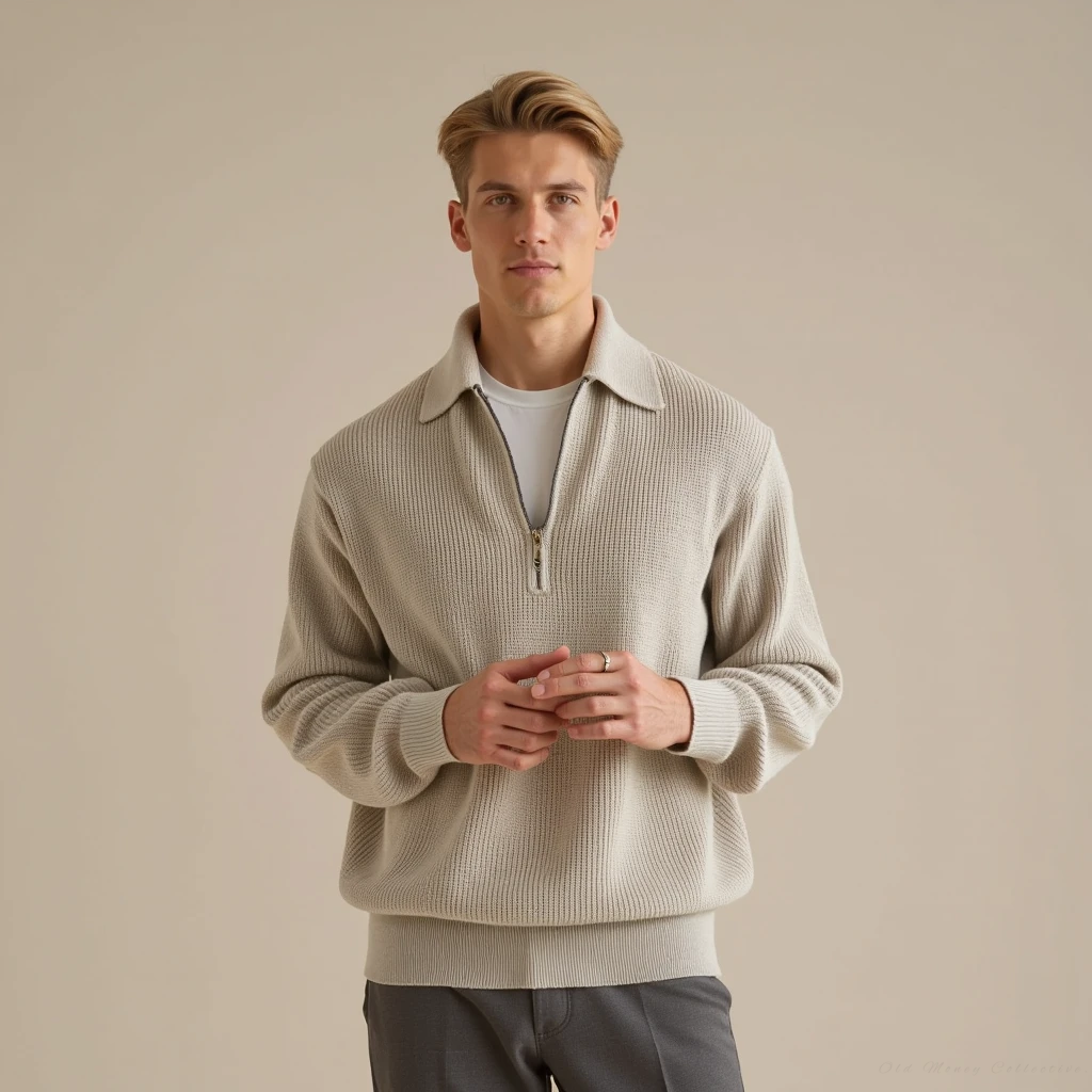 Aspen Knitted Zip-Up Sweater